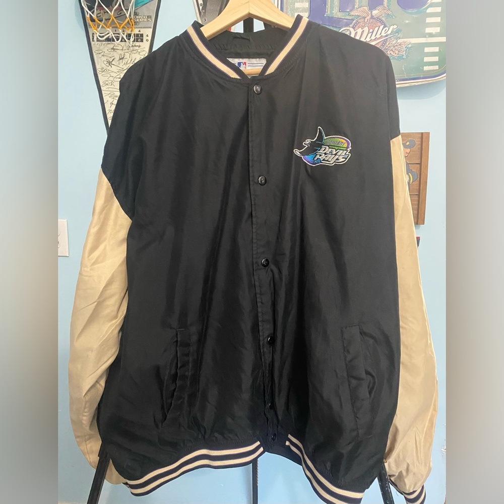 Vintage MLB Tampa Bay Devil Rays Retro Style Windbreaker Jacket Size XXL